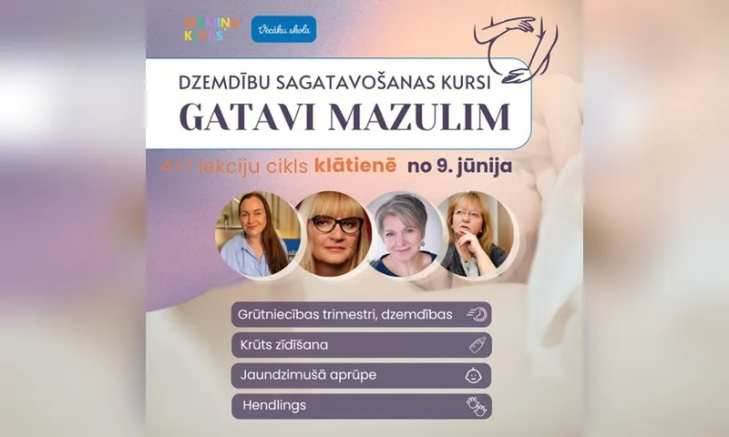 Dzemdību sagatavošanas kursi GATAVI MAZULIM (klātienē)